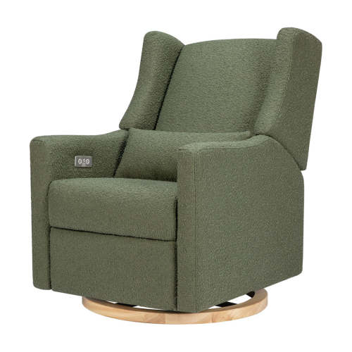 Kiwi Glider Recliner - Olive Boucle With Light Base