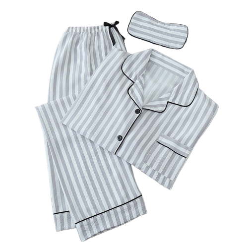 HomeGardon Womens Pajamas Sets Summer Savings Clearance!Pajamas for Women,Women's Causual Homewear Pajamas Sets Stripe Pajama Nightwear Sleepwear 3PC Sets,M-XXL