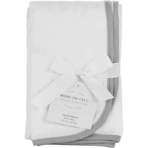 Baby & Newborn Swaddle Blanket | 0-3 Months | Nursery Baby Gift | 48 X 48 Inch | 100% Cotton | French Grey