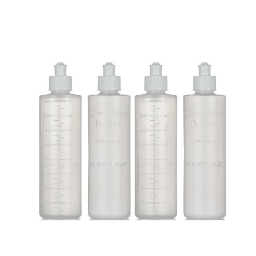 Squirt Bottle [4 Pack] Refillable Postpartum Lavette Cleansing Irrigation Peri Wash Bottle - 8oz - New Moms or Bidet Use
