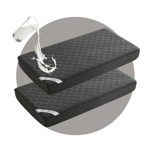 BEDLORE Waterproof Mattress Protector Crib, 2 Pack Soft Gray Mattress Pad, Noiseless Machine Washable Mattress Cover, Ultimate Protection for Your Baby's Crib Toddler Bed (52''x28'')