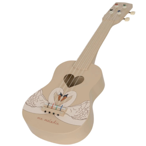 Swan Print Kids Ukulele | Wooden Musical Toy FSC Certified – Playroom Collective