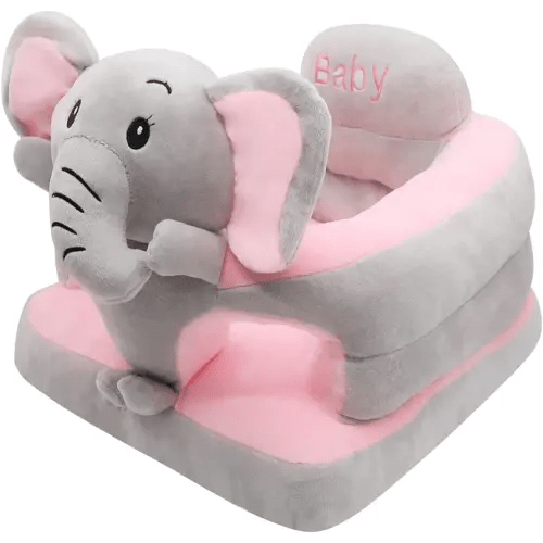 vocheer Sit Me Up Floor Seat for Baby Chair for Sitting Up Support Seat Sofa Plush Animal Shaped Baby Learning to Sit Chair for 3-24 Months Girls and Boys, PP Cotton Full Filling,Elephant