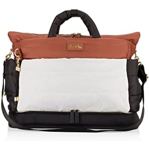 Itzy Ritzy Dream Weekender Travel Bag – Lightweight overnight & hospital bag with 12 pockets, 2 bottle pockets, luggage strap