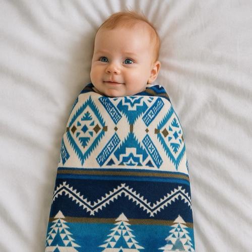 Baby Alpaca Wool Blanket – Hand-woven Artisan Blanket from Ecuador | Reversible Soft Throw for Nursery & Newborn Gift