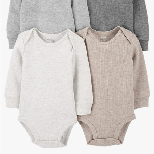 Simple Joys by Carter's Baby 4-Pack Long-Sleeve Thermal Bodysuit