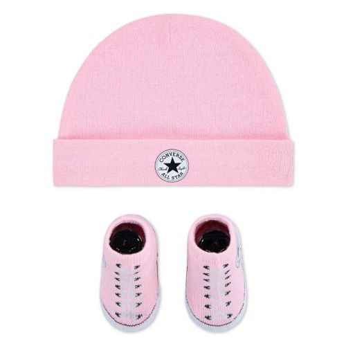 Converse Baby Beanie with Booties Gift Box Set - 0-6M