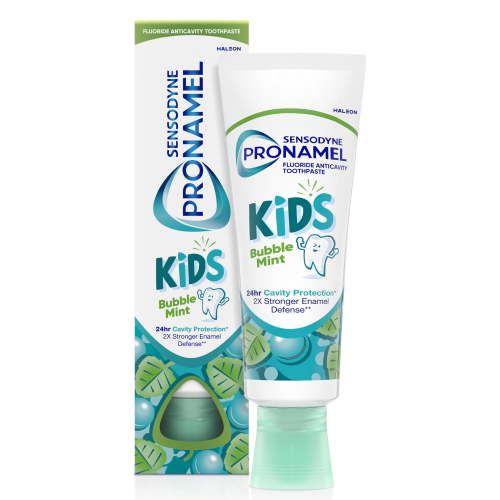Sensodyne Pronamel Kids Toothpaste, Cavity and Enamel Protection, Ages 2+, Bubble Mint Flavored, 4 oz