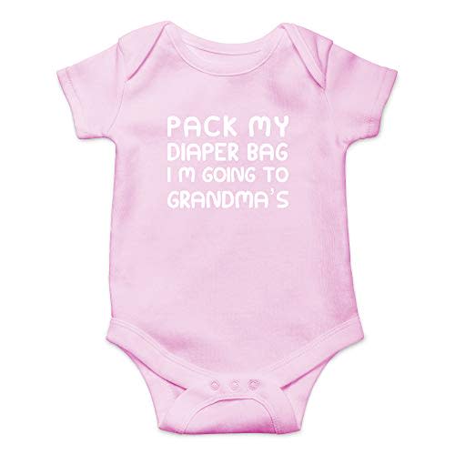 CBTwear Pack My Diaper Bag, I'm Going To Grandma's House Baby Bodysuit - Cute Newborn Unisex Clothing