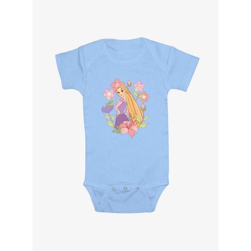Disney Tangled Rapunzel And Pascal With Flowers Infant Bodysuit