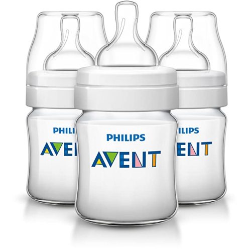 Philips Avent Anti-colic Baby Bottles Clear, 4oz, 3 Piece - 1 Count (Pack of 1)