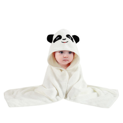 Baby Hooded Bath Towel Cartoon Bathrobe Baby Soft Coral Towel For Boy Girl Shower
