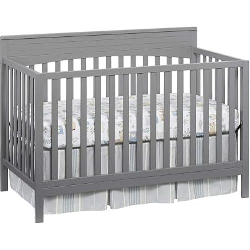Oxford Baby Harper 4-in-1 Convertible Crib, Dove Gray, GreenGuard Gold Certified