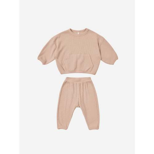 Waffle Slouch Set || Blush