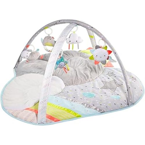 Skip Hop Tummy Time Mat, 3-in-1 Activity Baby Play Gym, Age 0-2y, Silver Lining Cloud, Grey