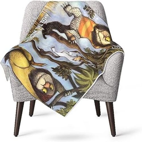 Where The Cartoon Wild Things are Soft Baby Throw Blanket,Cute Fleece Blankets for Baby Boys Girls,Kids,Unisex,Crib Plush Warm Blankets for Bed,Couch,Sofa,Travel Outdoor,40x30inch