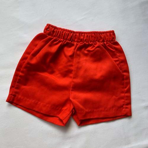 Vintage Solid Red Shorts 18-24 months