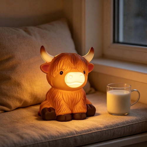 Highland Cow Night Light ,Night Lamp, Highland Cow Lamp for Nursery Bedroom Suitable for Room Decor and Themed Gifts