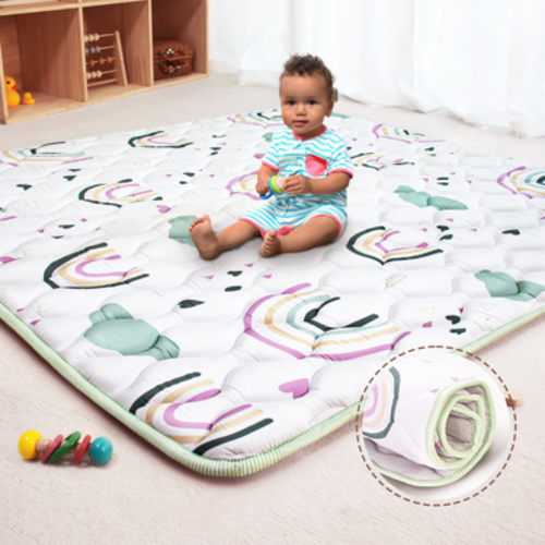 Beavtaens Baby Play Mat for Floor, Foam 50"x50" Playpen Mat, Thickened & Non-Slip, for Ages 0-4