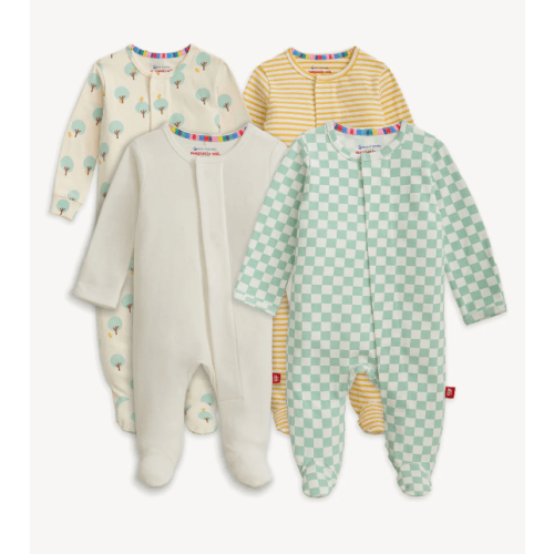 Magnetic 4-Pack Footie 3-6M