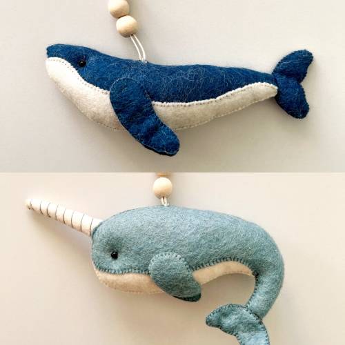 Ocean baby play gym toy- blue whale