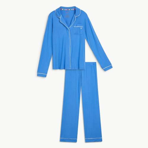 women's seaport blue modal magnetic classic with a twist long sleeve p – Magnetic Me