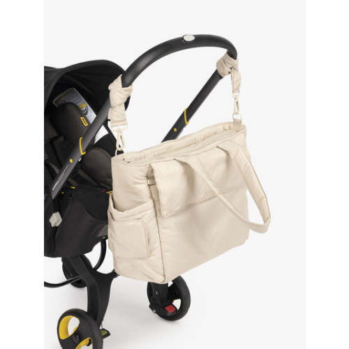 Diaper Tote Bag with Stroller Straps - Color Oatmeal