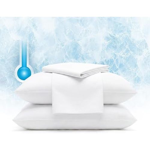 Serta Power Chill Cooling Pillow Protectors, Standard/Queen (2 Pack)