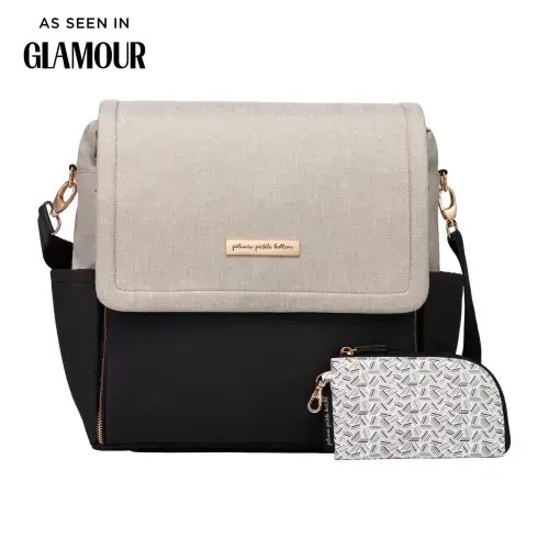 Boxy Backpack in Black/Sand