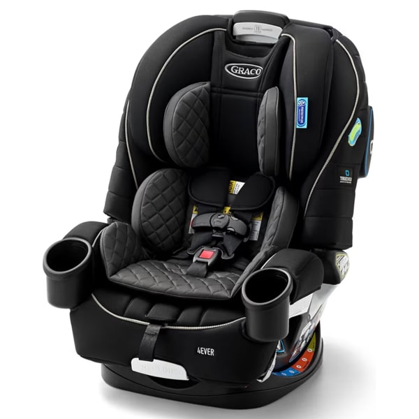 Graco 4Ever DLX 4-in-1 Car Seat, Charlie| Infant to Toddler Car Seat, with 10 Years of Use | Rear-Facing, Forward-Facing and Booster Modes | Safe, Comfortable and Convenient