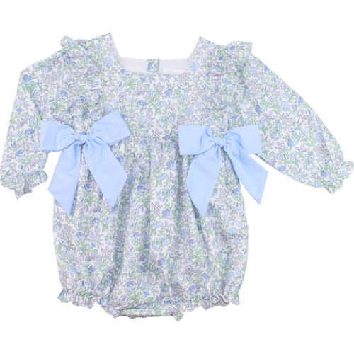 Blue Liberty Bow Bubble - Cecil and Lou - (12M)