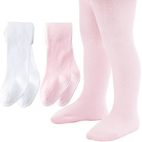 Baby Tights Non Slip Baby Girl Tights Plain/Shoe-Look Leggings Seamless Pantyhose Warm Cotton Leggings Non-Skid