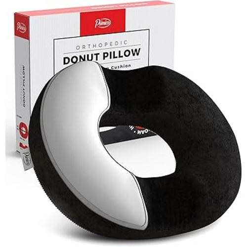 Donut Pillow, Tailbone Pain Relief, Hemorrhoid & Postpartum Cushion for Men and Women, Helps Ease Discomfort from Tailbone, Hemorrhoids, Pregnancy, Surgery (Up to 220 LBS)