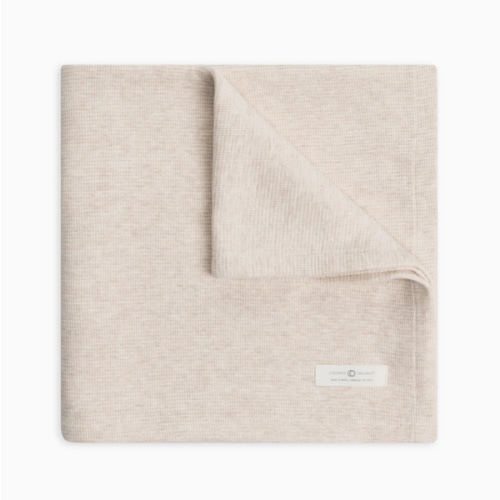 Organic Cotton Waffle Knit Baby Blanket - Heather Oat
