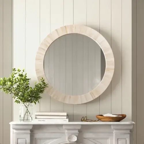 Birch Lane™ Ceri Round Bone Wall Mirror & Reviews | Birch Lane