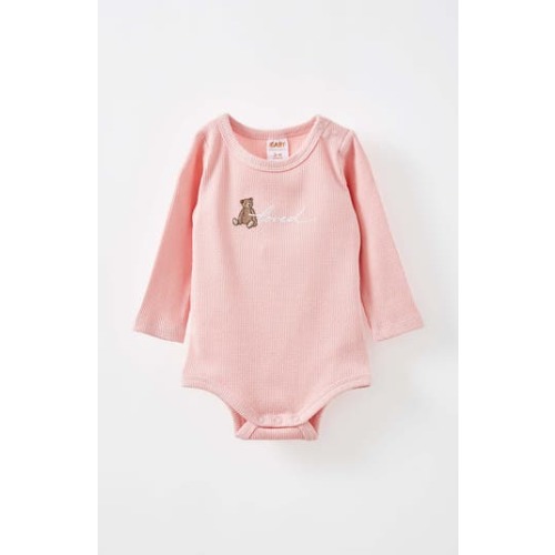 Organic Pointelle Long Sleeve Bubbysuit, 3-6M