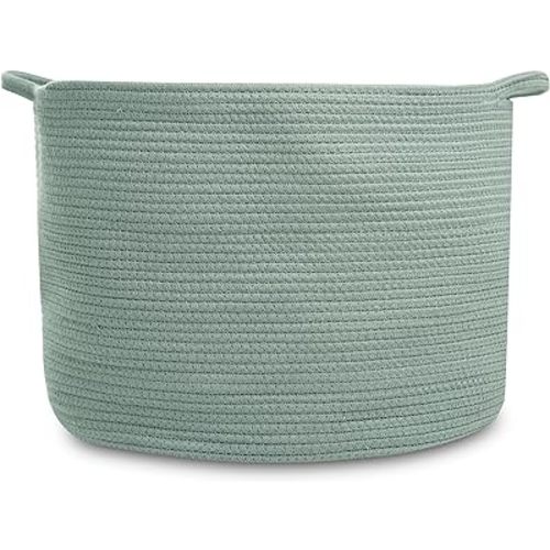 Natemia Extra Large Storage Basket (20" x 20" x 14") - Woven Baskets for Storage, Baby Storage Basket and Toy Organizer, Blanket Basket, Perfect Baby Registry Gift, Rope Baskets for Storage