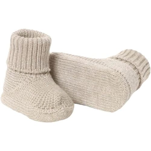 Baby Booties Newborn Babe First Walkers Non-Slip Stay On Boots Crib Shoes Sock Warm Knit Booties