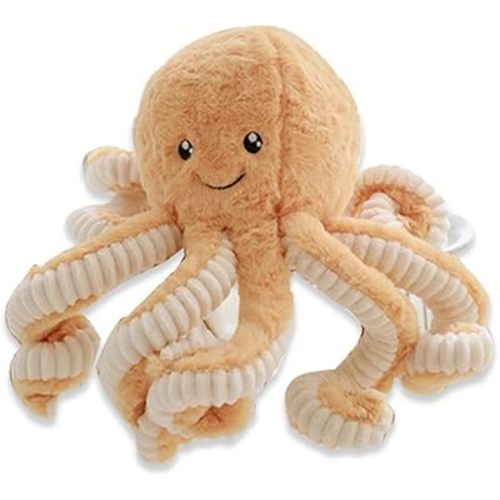 15.7 Inches Plush Cute Octopus Soft Toy Stuffed Marine Animal for Home Decor Christmas Birthday Gifts(Brown)