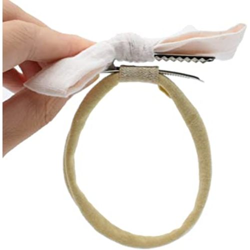 Super Soft Nude Interchangeable Nylon Headbands for Newborn Baby Kids, High Stretchy, 15pcs for DIY Crafts