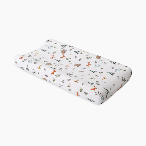 Little Unicorn Cotton Muslin Changing Pad Cover - Forest Friends