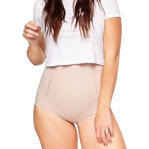 Belly Bandit Postpartum Sculpting Girdle - Postpartum Belly Band to Support & Compress your Belly, Waist & Hips - Waist Corset for Core & Back Support - Medium, Nude