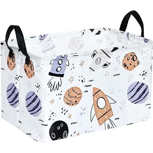 Rectangle Boy Gift Basket Laundry Storage Bin Fabric Organization Toy Box Nursery Hamper for Clothes Toys Gift Basket With Handle