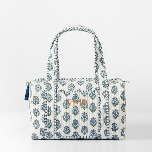 Block Print Quilted Overnighter
