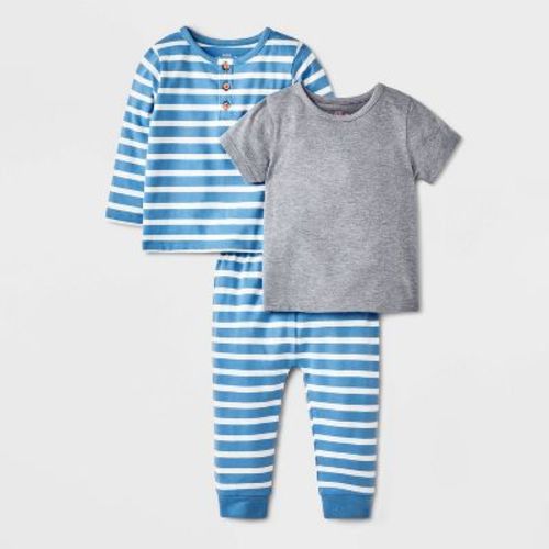 Baby Boys' Checkered 3pc Top & Bottom Set - Cat & Jack™ Rust Newborn