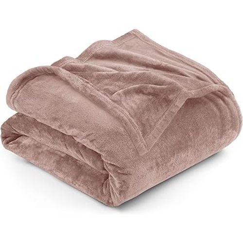 Utopia Bedding Fleece Blanket King Size Rose Pink 300GSM Luxury Anti-Static Fuzzy Soft Microfiber Bed Blanket (90x102 Inch)