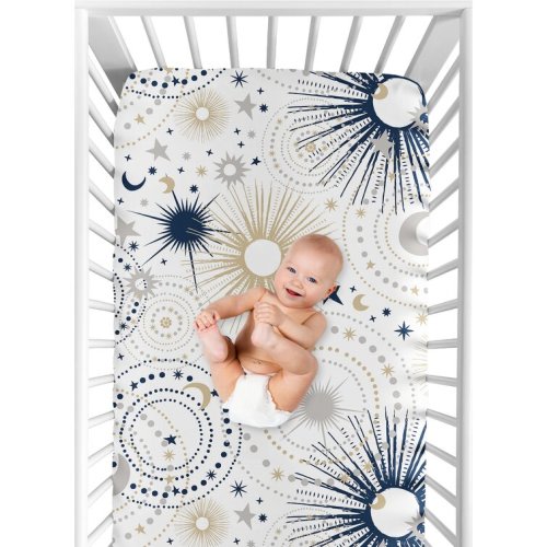 Celestial Fitted Crib Sheet
