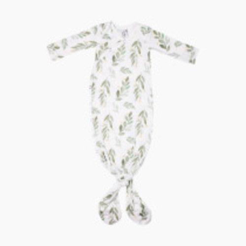 Copper Pearl Printed Knotted Gown - Fern, 0-4 M