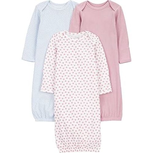 Simple Joys by Carter's Baby Girls' 3-pack Cotton Sleeper Gown