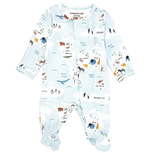 Magnetic Me Baby Boys Preemie-9 Months Long Sleeve Sea The World Footie Coverall